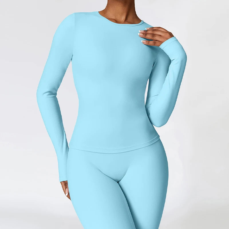 Move Women's Sky Blue Two Piece Workout Set