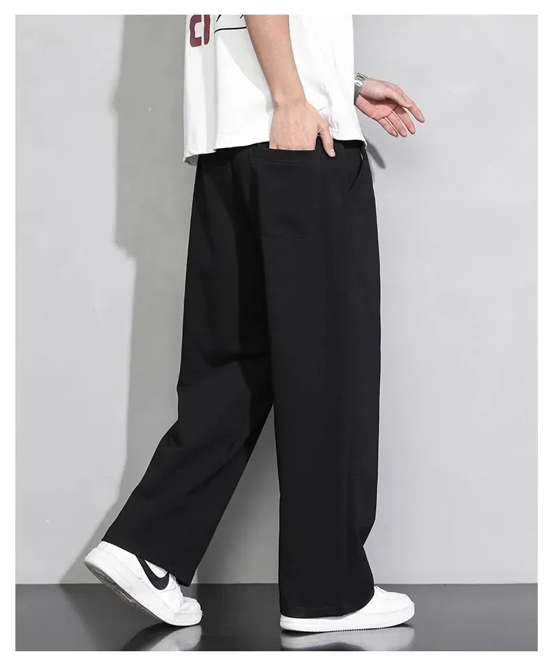 Black Loose-fit Straight-leg Sweatpants