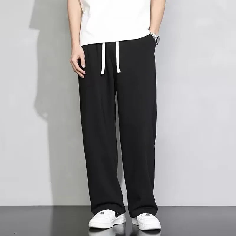 Black Loose-fit Straight-leg Sweatpants