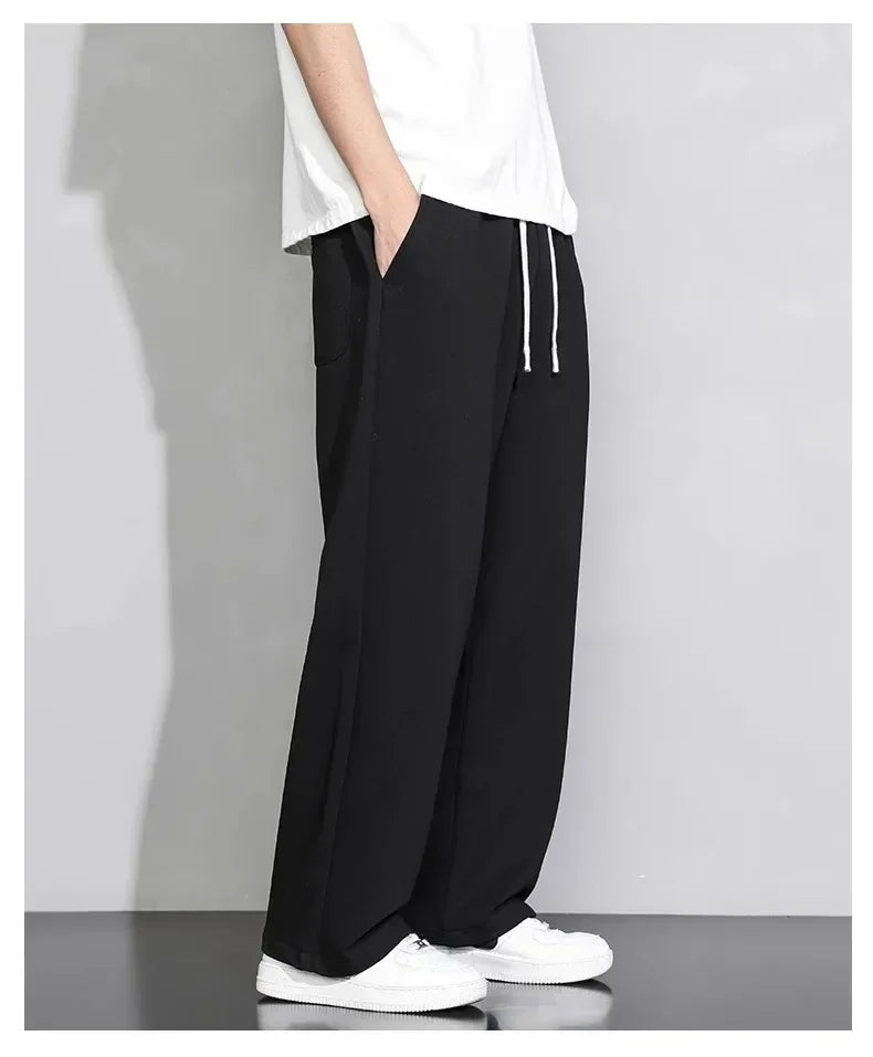 Black Loose-fit Straight-leg Sweatpants