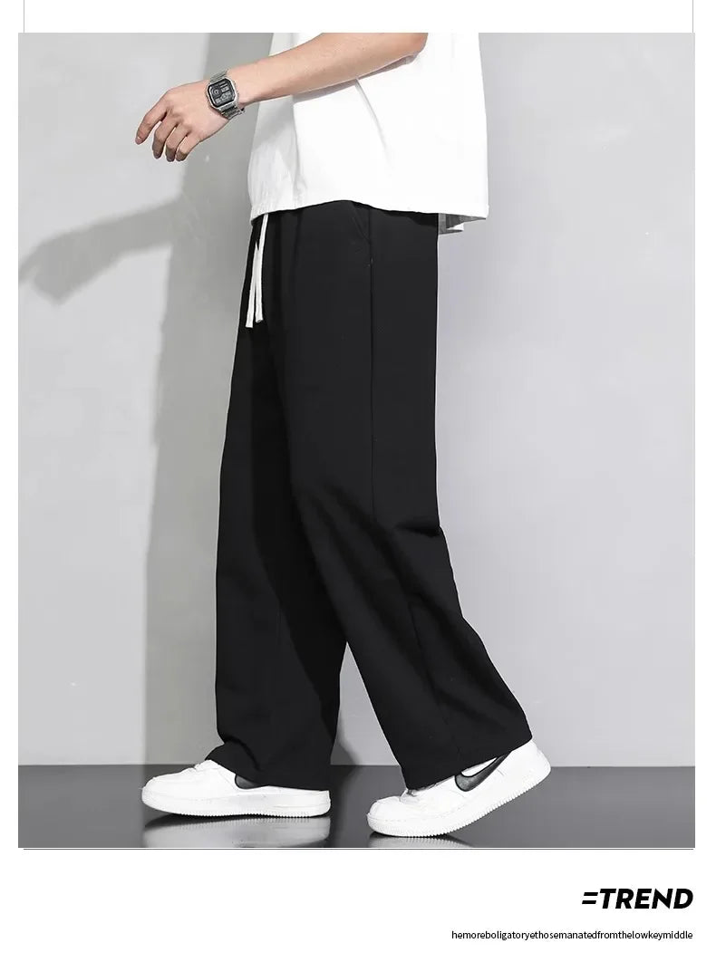 Black Loose-fit Straight-leg Sweatpants